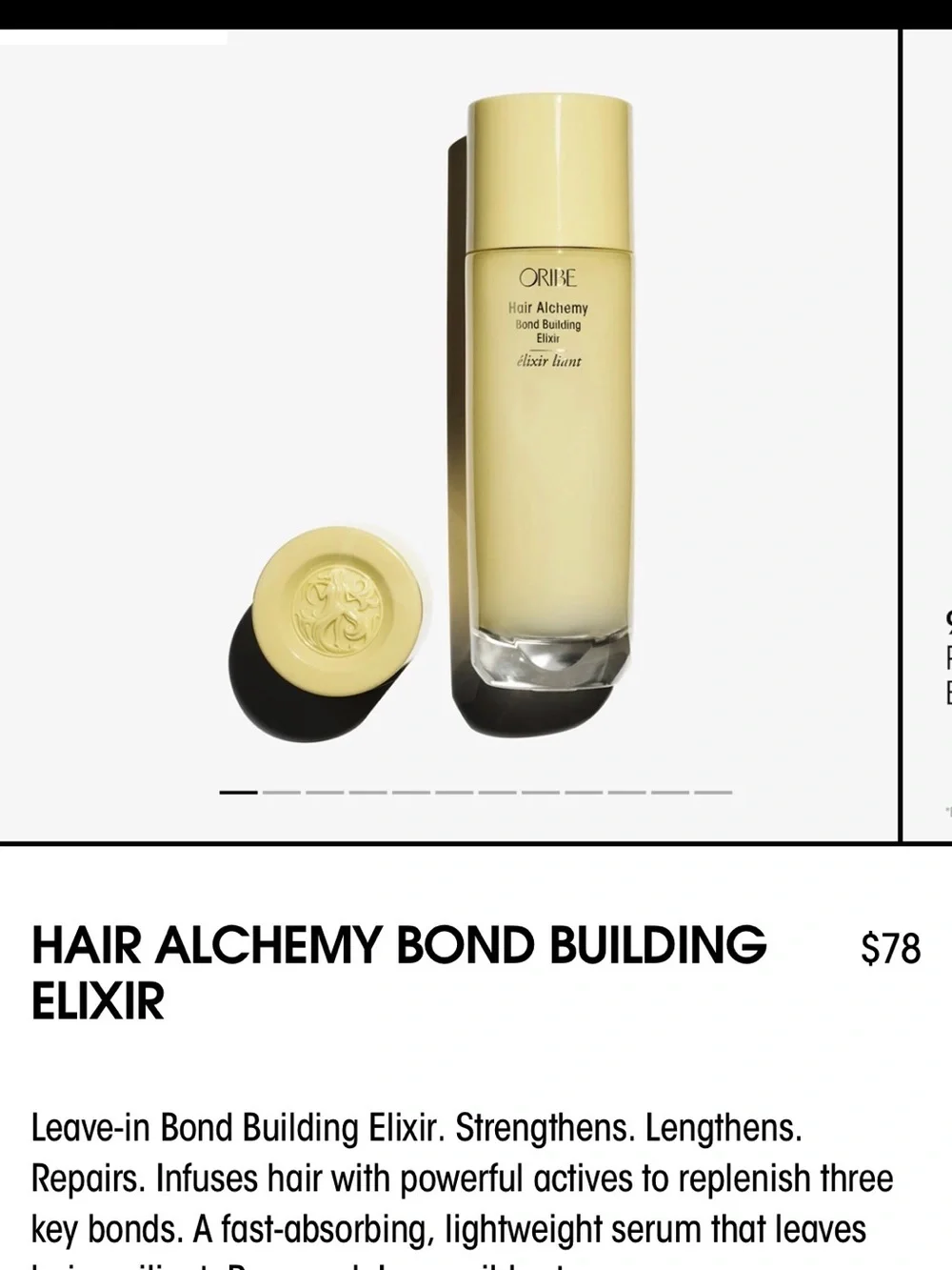 The Oribe Hair Alchemy Bond Building Elixir 3.4 oz Released 7/13/26!!